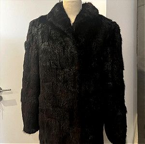 Vintage 100% leather fur coat