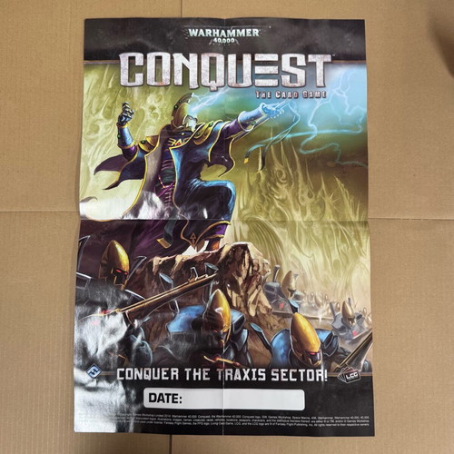 Warhammer 40,000 Conquest poster 35x50cm like new