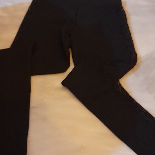 Women's lycra leggings and black Tezenis with lace like new