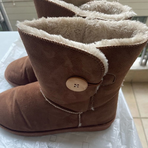 Exe boots with fur lining brown, like new, size 39