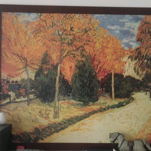 Oil painting 130x100 cm like new, Van Gogh Autumn Garden