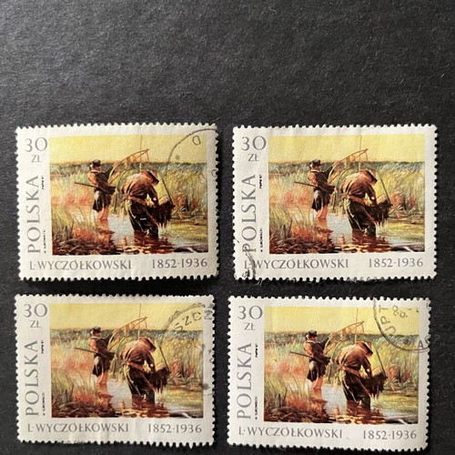 Stamps used, pack of 20, artwork by Leon Wyczółkowski