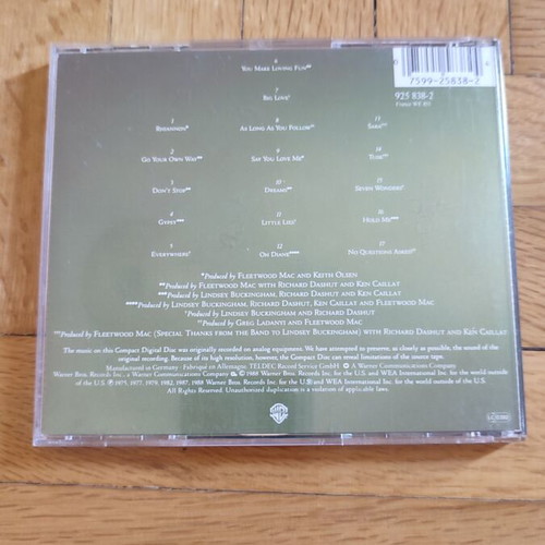 Fleetwood Mac Greatest Hits CD