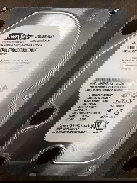 Western Digital Wd5000aaks 500gb Sata2