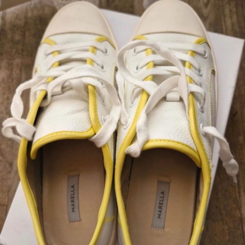 Marella women's shoes size 39 like new, white and yellow