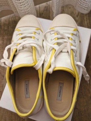 Marella women's shoes size 39 like new, white and yellow