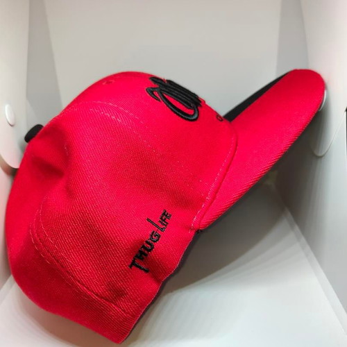 2Pac Thug Life Outlaw Snapback Hat new, red and black