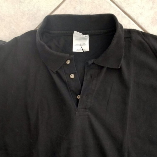Gildan men's black polo shirt L like new, 100% cotton