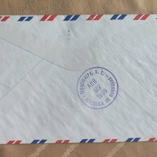 First Flight Cover 1959 Miami to Tegucigalpa used