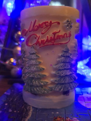 Christmas candle made of soy wax custom made
