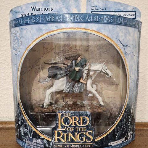 Lord of the Rings Arwen & Frodo on Horseback figure new 2003