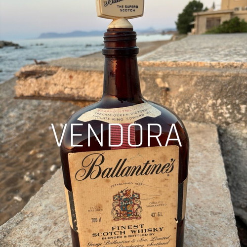 Ballantines 300cl bottle used, 1960s edition