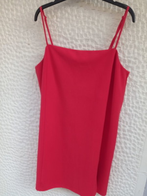 Red Mini Dress H&M new with double straps, length 82cm