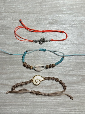 Bracelets like new, black and blue