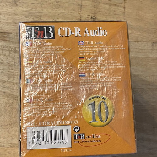 T'nB CD-R Audio pack of 10 sealed, 80 min capacity