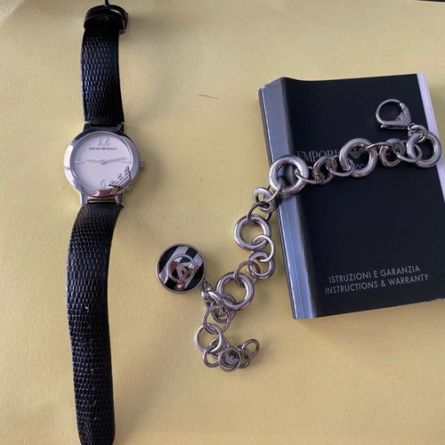 Emporio Armani watch and bracelet set like new