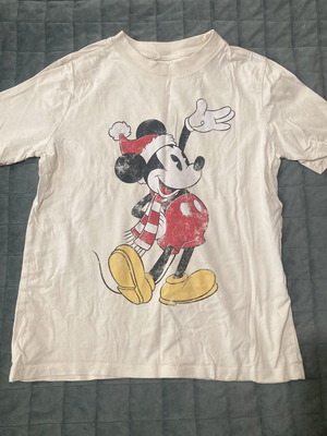 Children's cotton t-shirt used, beige and red, sizes 134-140 cm