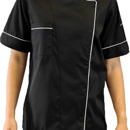 Chef jacket women's black short sleeve new