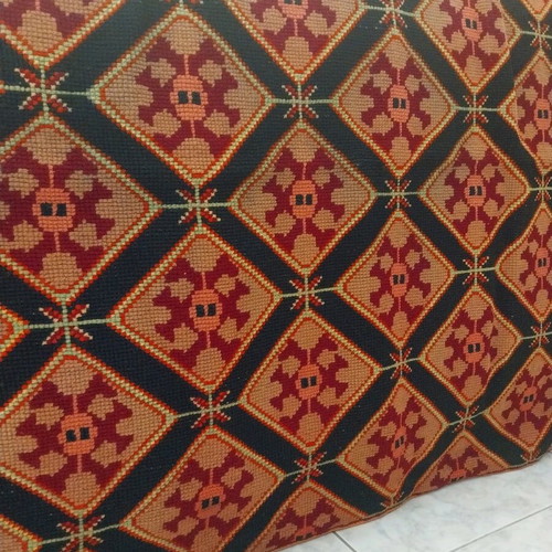 Embroidered antique sofa cover like new