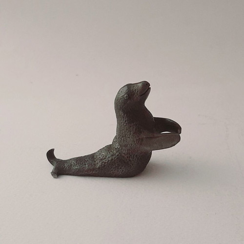 Metal Sea Lion Seal decoration made in Finland, used