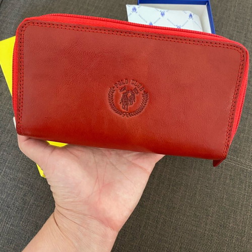 Polo Club leather wallet red new unused