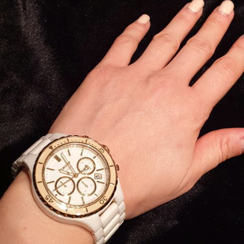 DKNY ceramic wristwatch used, women's