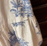 Summer Dress Primark μεταχειρισμένο, λευκό με μπλε σχέδια και κουμπιά, μέγεθος S