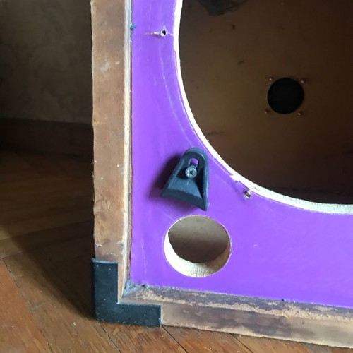 Custom speaker box used for construction