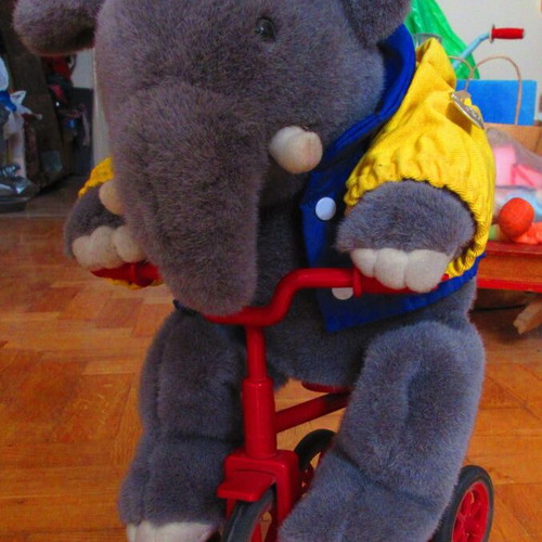 Elephant cyclist wind-up 40cm from el Greco new