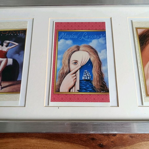 Decorative frame with 3 artistic images like new, modern frame