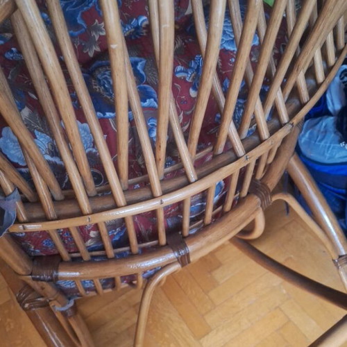 Vintage bamboo rattan rocking chair Boxo luxury like new