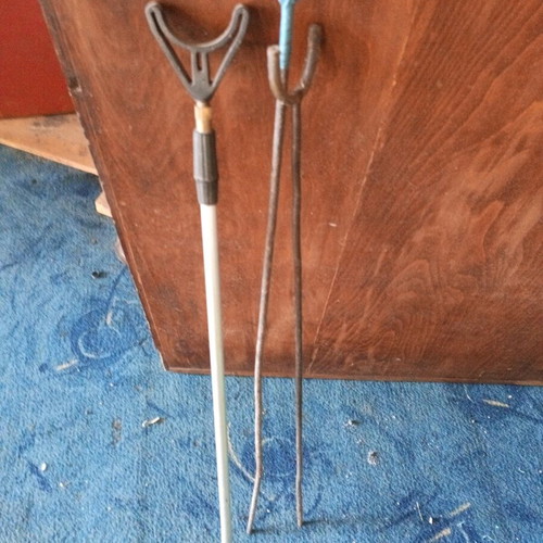 Metal fishing rod stakes used