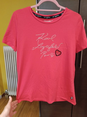 Karl Lagerfeld blouse new, red and pink, size M
