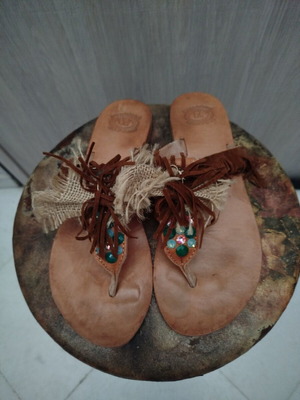 Leather sandals size 38 like new