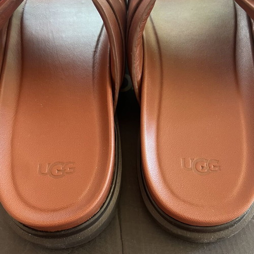 Ugg leather men's sandals size 44, brown