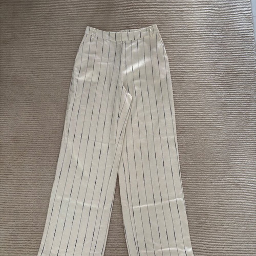 Linen wide pants Rue de Femme brand new, size S, beige striped
