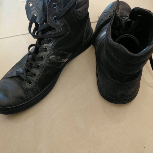 Tod's men's boots used, brown, made in Italy