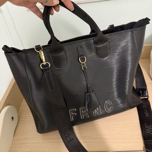 FRNC black shopper bag, shoulder style