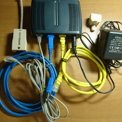 Thomson ST530v6 ADSL modem used with accessories