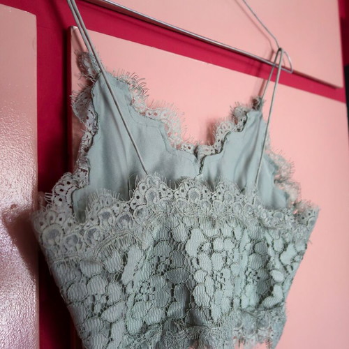 Lace top H&M mint color size Medium like new