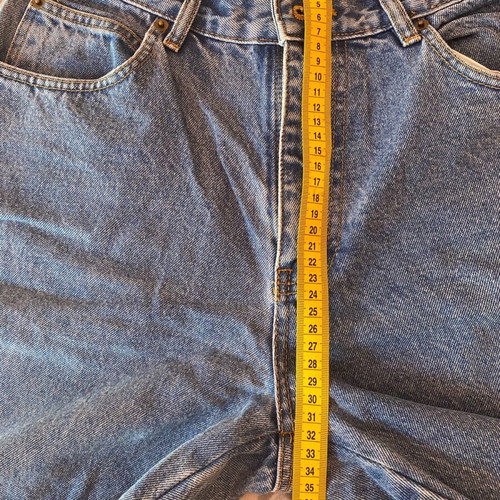 Women's high-waisted vintage jeans used, blue, size L