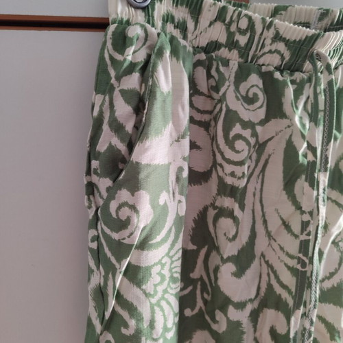 Women's Palazzo Pants new, sizes L and XL, white and green