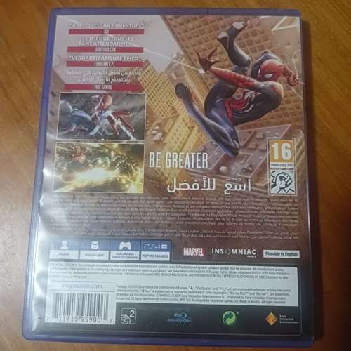Marvel Spider Man PlayStation 4 game like new
