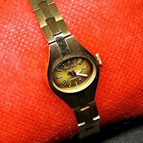 Inora de Luxe women's watch new, gold plated vintage mechanical