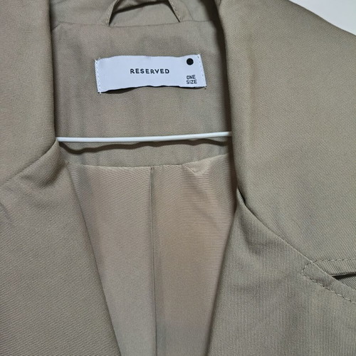 Reserved women's beige cape trench coat like new, relaxed fit