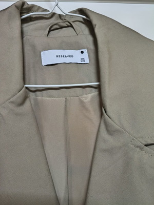 Reserved women's beige cape trench coat like new, relaxed fit