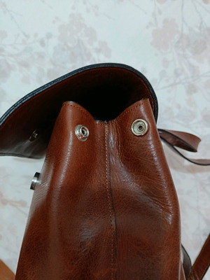 Leather backpack brown like new