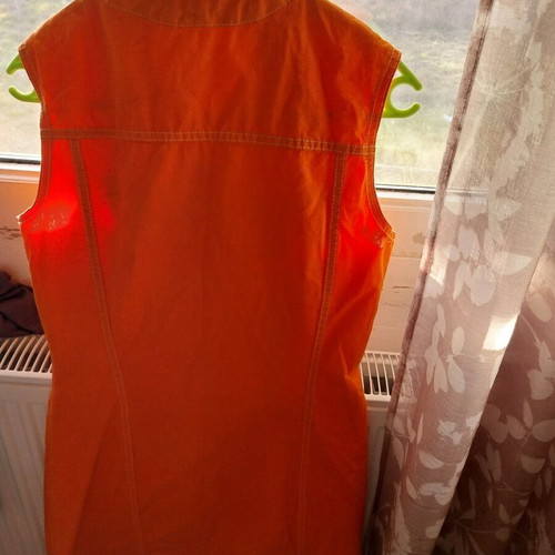 Denim dress like new, orange, for girls aged 10-14