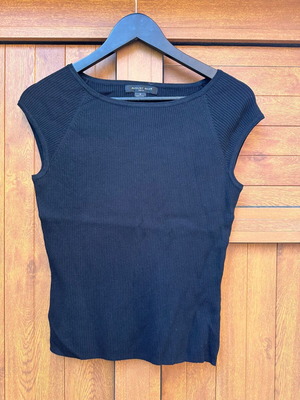 August Silk silk blend top like new, black, size M