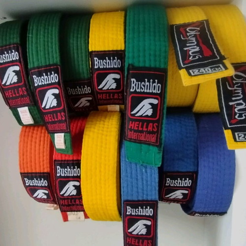 Martial arts belts like new pack of 13 pieces